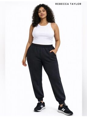 Rebecca Taylor NWT Black Cotton Joggers Size S $185